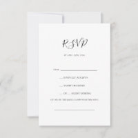 Einfache Elegante Song Request RSVP Card