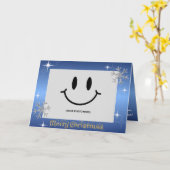 Einfache Elegante Sparkling Weihnachten Foto Glitz Karte (Gelbe Blume)