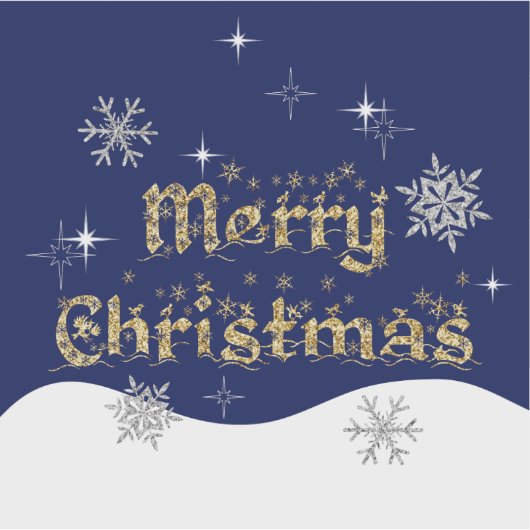 Einfache Elegante Sparkling Weihnachten Glitzer Sp Aufkleber (Vorderseite)