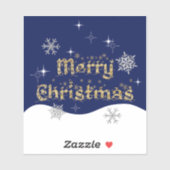 Einfache Elegante Sparkling Weihnachten Glitzer Sp Aufkleber (Blatt)