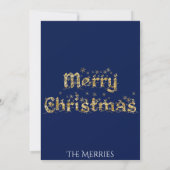 Einfache Elegante Sparkling Weihnachten Glitzer Sp Einladung (Rückseite)