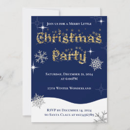 Einfache Elegante Sparkling Weihnachten Glitzer Sp Einladung