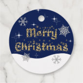 Einfache Elegante Sparkling Weihnachten Glitzer Sp Geschenkanhänger (Rückseite)