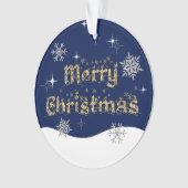 Einfache Elegante Sparkling Weihnachten Glitzer Sp Ornament (Vorderseite)