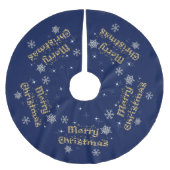 Einfache Elegante Sparkling Weihnachten Glitzer Sp Polyester Weihnachtsbaumdecke (Vorderseite)