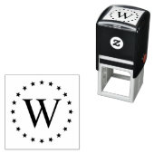 Einfache Elegante Star Frame Single Initial Monogr Permastempel (Beispiel)