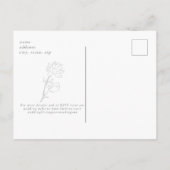 Einfache elegante Stem Postkarte Einladung zur Hoc (Rückseite)