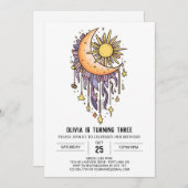 Einfache Elegante Sterne Einladung (Vorne/Hinten)