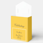 Einfache elegante Sunshine Yellow Script Name Wedd Geschenkschachtel (Geöffnet)