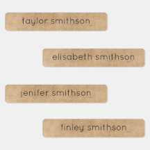 Einfache Elegante Taupe Fügen Sie Ihren Namen Klei