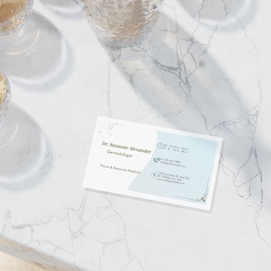 Einfache elegante Terminkarte für Dermatologen Visitenkarte