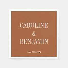 Einfache Elegante Terracotta Custom Wedding Serviette