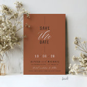 Einfache Elegante Terracotta Foto Christliche Hoch Save The Date