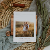 Einfache Elegante Terracotta Text und Foto | Hochz Save The Date