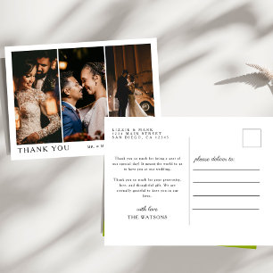 Einfache, elegante Texte und Foto Hochzeit Vielen  Postkarte