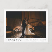 Einfache, elegante Texte und Foto Hochzeit Vielen Postkarte (Vorderseite)