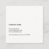 Einfache elegante Textur Brown White Consultant Quadratische Visitenkarte (Rückseite)