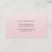 Einfache elegante Textur Rosa Schönheit Ernennung Terminkarte (Rückseite)