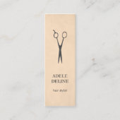 Einfache elegante, texturierte Hair Stylist Busine Mini Visitenkarte (Vorderseite)