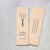 Einfache elegante, texturierte Hair Stylist Busine Mini Visitenkarte