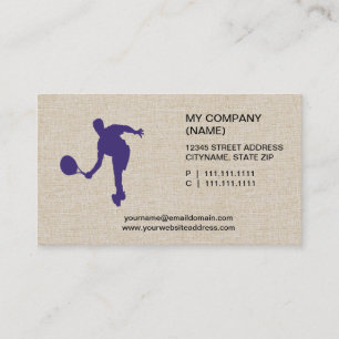 Einfache elegante, texturierte Tennis Logo-Visiten Visitenkarte