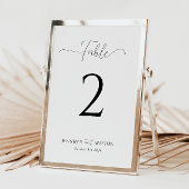Einfache, elegante Tischnummer