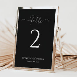 Einfache Elegante Tischnummer