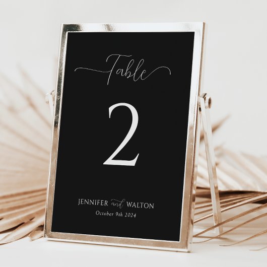 Einfache Elegante Tischnummer