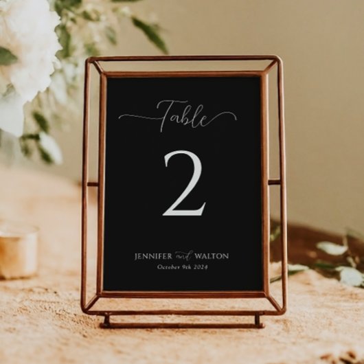 Einfache Elegante Tischnummer