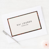 Einfache elegante Tortoiseshell Grenze Rechteckig Rechteckiger Aufkleber (Umschlag)