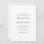 Einfache Elegante traditionelle Hochzeit Einladung (Vorderseite)