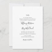 Einfache Elegante Traditionelle Monogramm-Hochzeit Einladung (Vorderseite)