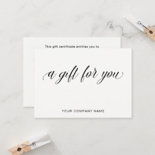 Einfache elegante Typografie ein Geschenk für Rabattkarte