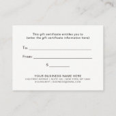 Einfache elegante Typografie | ein Geschenk für Rabattkarte (Rückseite)