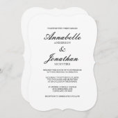 Einfache, elegante Typografie - Einladung zur Hoch (Vorne/Hinten)