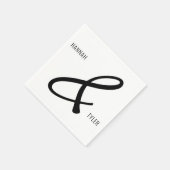 Einfache elegante Typografie Großes Ampersand Serviette (Ecke)