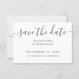 Einfache elegante Typografie-Hochzeit speichert da Save The Date