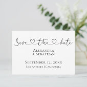 Einfache elegante Typografie-Hochzeit speichert da Save The Date