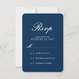 Einfache elegante Typografie-Hochzeitskarte RSVP Karte