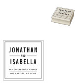 Einfache elegante Typografie-Hochzeitsstiftung - R Gummistempel (Stempel)