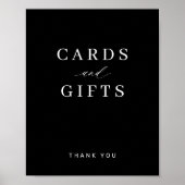 Einfache elegante Typografie-Karten und Geschenke  Poster (Vorne)