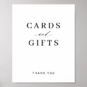 Einfache elegante Typografie-Karten und Geschenke Poster (Vorne)