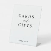 Einfache elegante Typografie-Karten und Geschenke Sockelschild (Vorderseite)