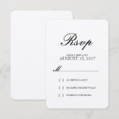 Einfache elegante Typografie Kraft Papier RSVP Kar (Vorne/Hinten)