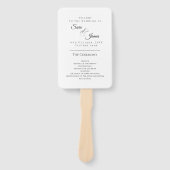 Einfache elegante Typografie Modernes Hochzeitspro Fächer (Vorderseite)