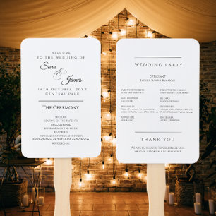 Einfache elegante Typografie Modernes Hochzeitspro Fächer