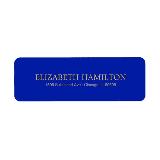 Einfache elegante Typografie Royal Blue Address La (Vorne)