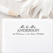 Einfache elegante Typografie-Rücksendeadressen-Auf (Insitu)