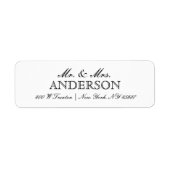 Einfache elegante Typografie-Rücksendeadressen-Auf (Vorne)