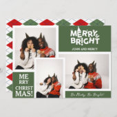 Einfache Elegante Typografie Weihnachten Paar 3 Fo (Vorne/Hinten)